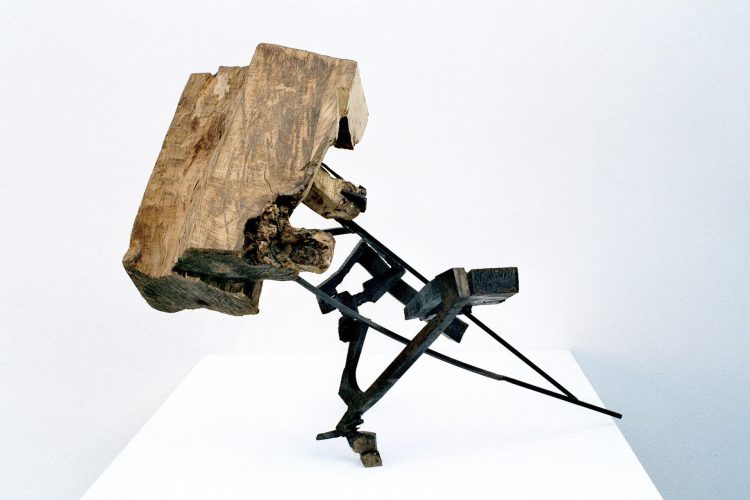Balans,  stal, drewno, wys. 85 cm, 2003