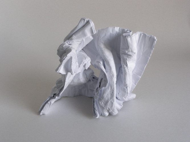 The White Move,  paper, glue, 31x33x19 cm, 2014