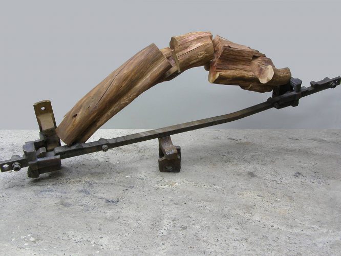 Figure,  wood, steel, 79x215x50 cm, 2008