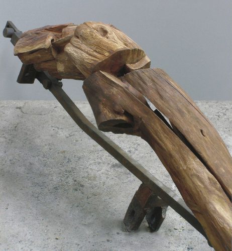 Figura,  drewno, stal, 79x215x50 cm, 2008