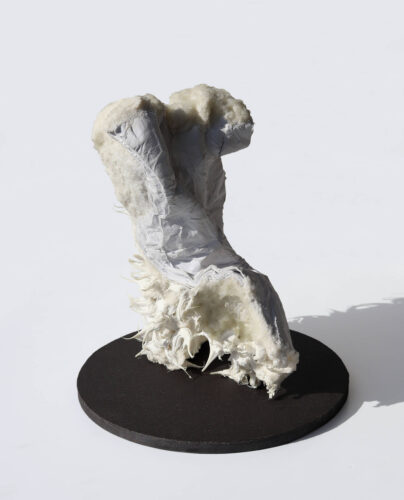 Botanikus Biały, papier, klej, masy plastyczne, 27 x 18 x 20 cm, 2024