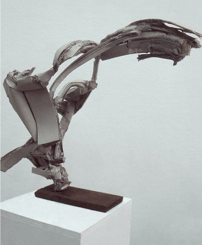 Struktura I, papier, karton, klej, metal, drewno, 2000