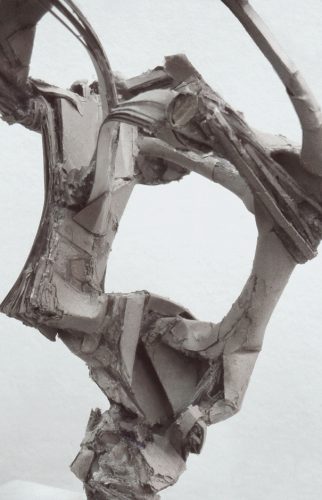 Struktura I, papier, karton, klej, metal, drewno, 2000