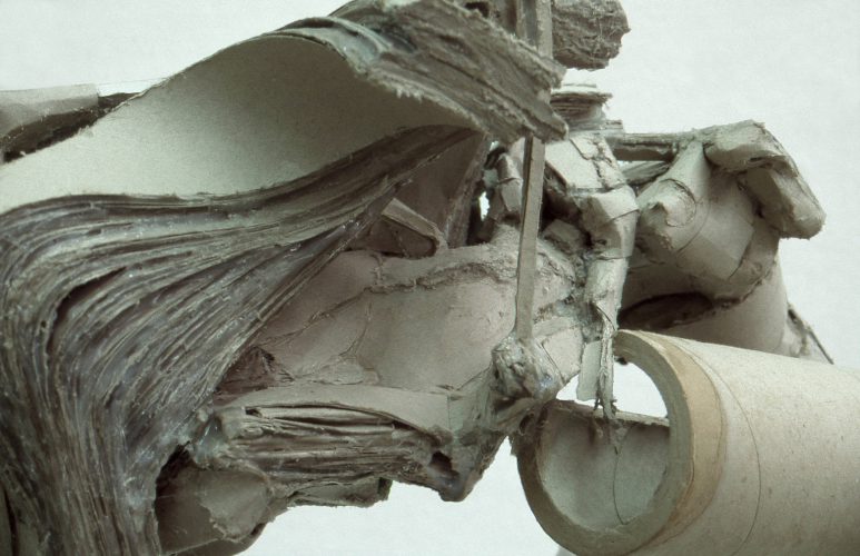Struktura II, papier, karton, klej, metal, drewno, 2000
