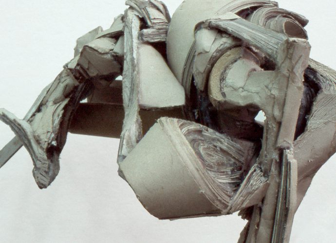 Struktura II, papier, karton, klej, metal, drewno, 2000