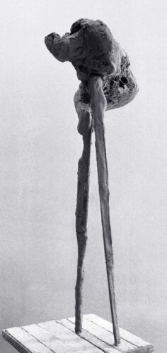 figure, clay, high 180 cm, 1997