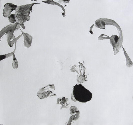 bez tytułu, węgiel na papierze, 19x20 cm, 2002