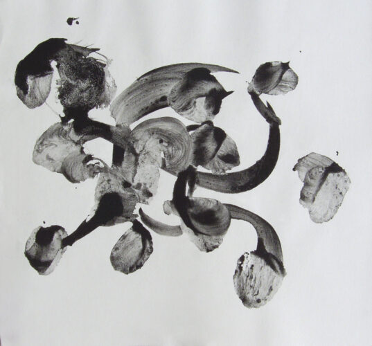 bez tytułu, węgiel na papierze, 19x20 cm, 2002