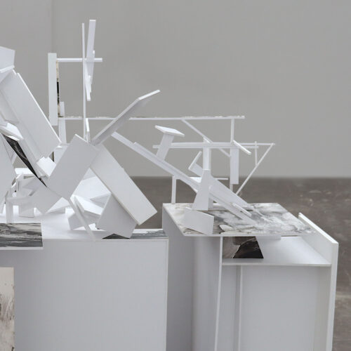 Spheres of influences, PVC, paper, acrylic, 2025