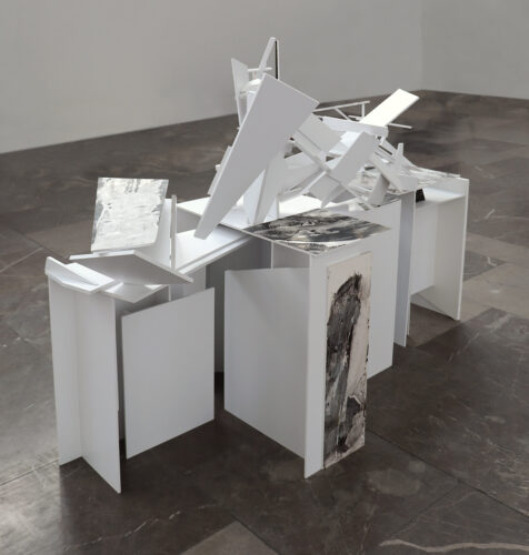 Spheres of influences, PVC, paper, acrylic, 2025